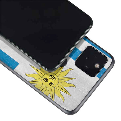 Uraguay Flag Distressed Google Pixel 4a 5G Skin